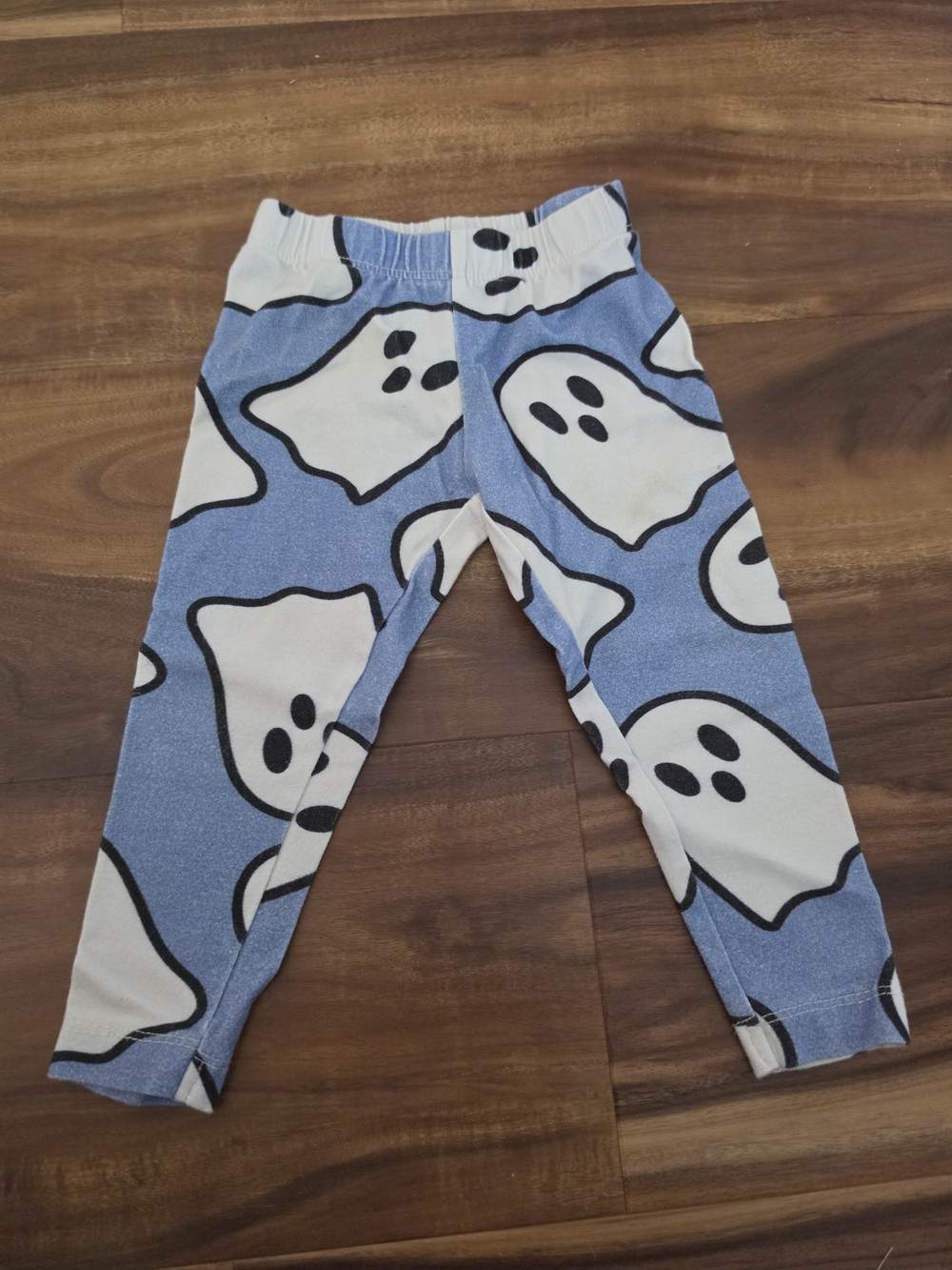 Coco Knot Clothing Ghost Print Blue Leggings 2T